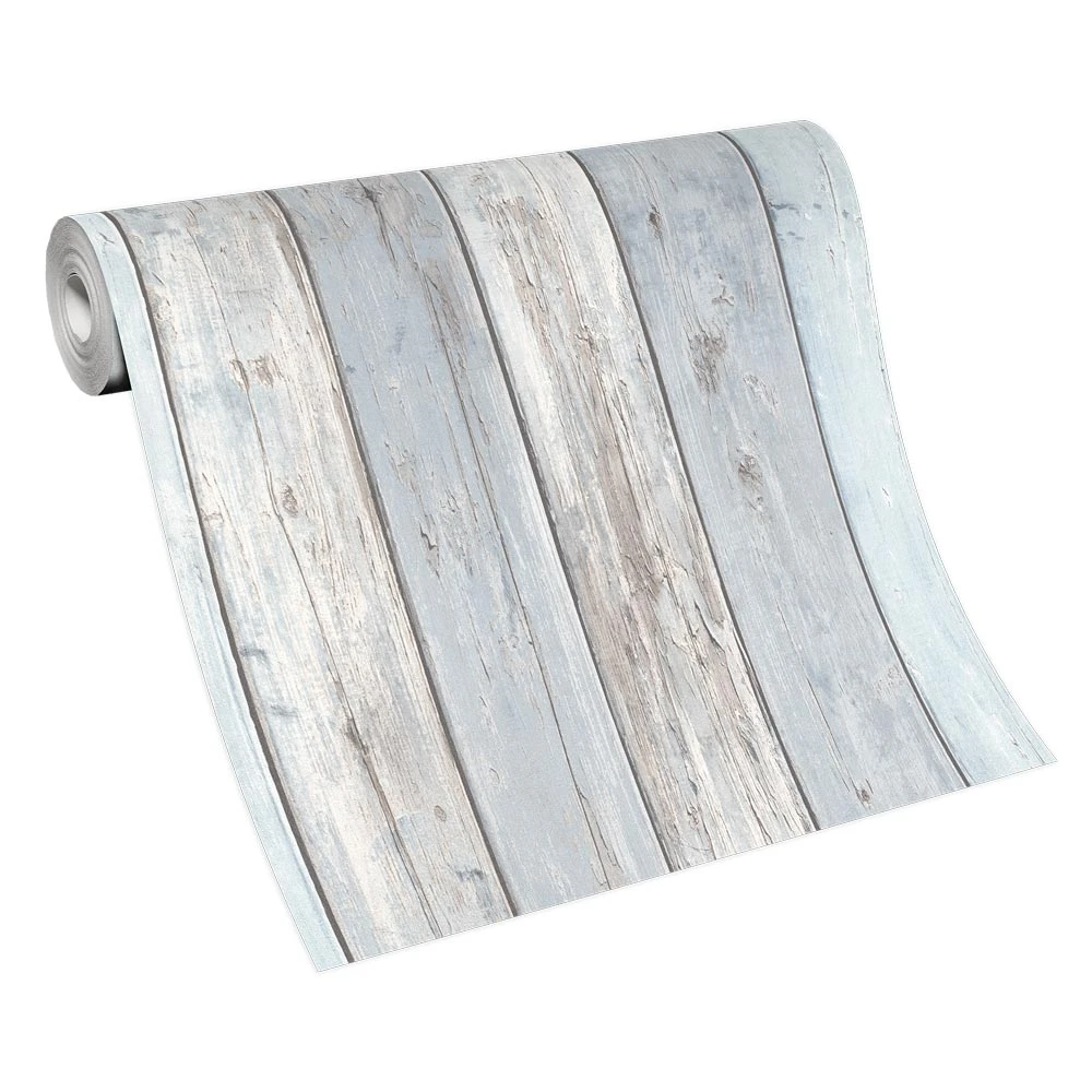 Tapete Vlies Vintage Holz-Optik Hellblau Grau 10200-10 4 Tapete Vlies Vintage Holz-Optik Hellblau Grau 10200-10 – Bild 2