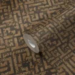A.S. Creation Tapete Vlies Labyrinth Geometrie Braun Gold 38695-5 -Innentapete Tapeten Musterartikel 38695 5 63211196