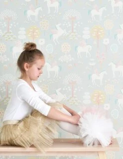 Tapete True Unicorns Hellgrau -Innentapete True Unicorns C 389183 2880x1440