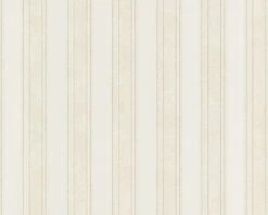 Versace Home Tapete Streifen Weiß Metallic 93589-1