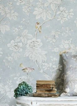 Neu eingetroffen 11 Tapete Verdura Cremeweiss Perlglanz