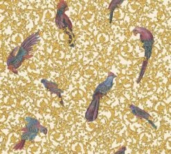 Versace Home Tapete Barock Vögel Weiß Metallic 370532