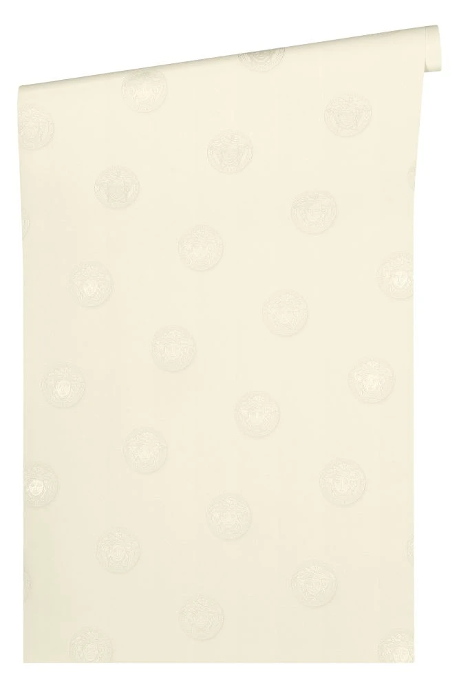 Versace Home Tapete Medusa Kopf Weiss 34862-1 4 Versace Home Tapete Medusa Kopf Weiss 34862-1 – Bild 2