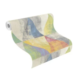 Vlies Tapete Used Dreiecke Bunt Rasch 410914 -Innentapete Vlies Tapete Used Dreiecke bunt Rasch 410914 18864