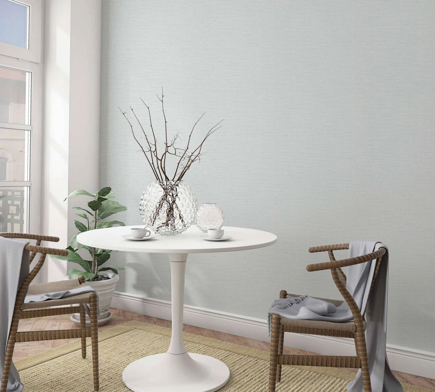 Vliestapete Ivy Einfarbig Grau Blau 82299 Novamur 5 Vliestapete Ivy Einfarbig Grau Blau 82299 Novamur – Bild 3