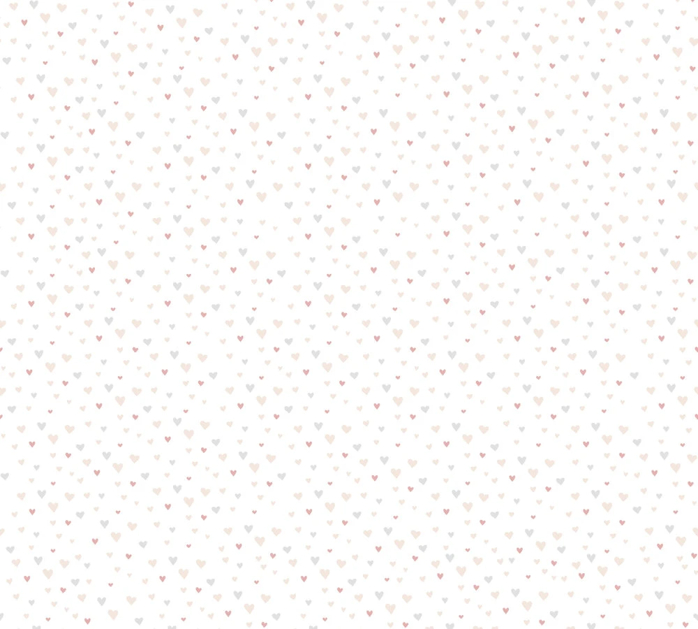 A.S. Creation Vliestapete Kinder Herzen Rosa Grau Beige 38124-1 3 A.S. Creation Vliestapete Kinder Herzen Rosa Grau Beige 38124-1