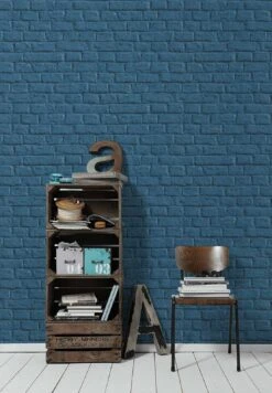 Vliestapete Steinmauer Blau 36912-3 8 Vliestapete Steinmauer Blau 36912-3 -Innentapete Vliestapete Stein Mauer blau 36912 3 191312