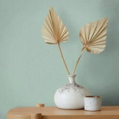 Vliestapete Einfarbig Leinen Struktur Hellgrün 82354